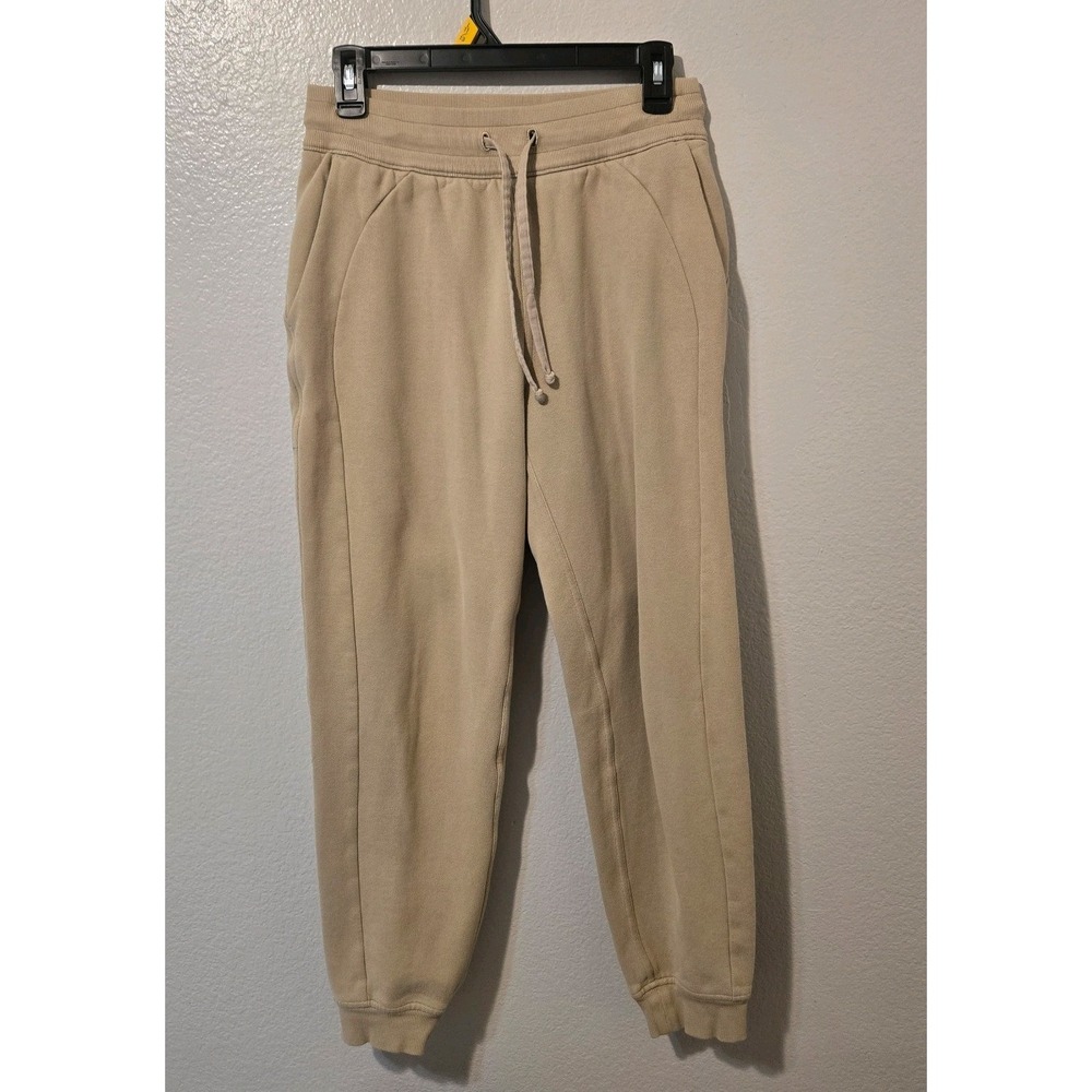 Lululemon Women's Scuba High-Rise Tan Jogger Sweatpants Pockets Drawstring Sz 6